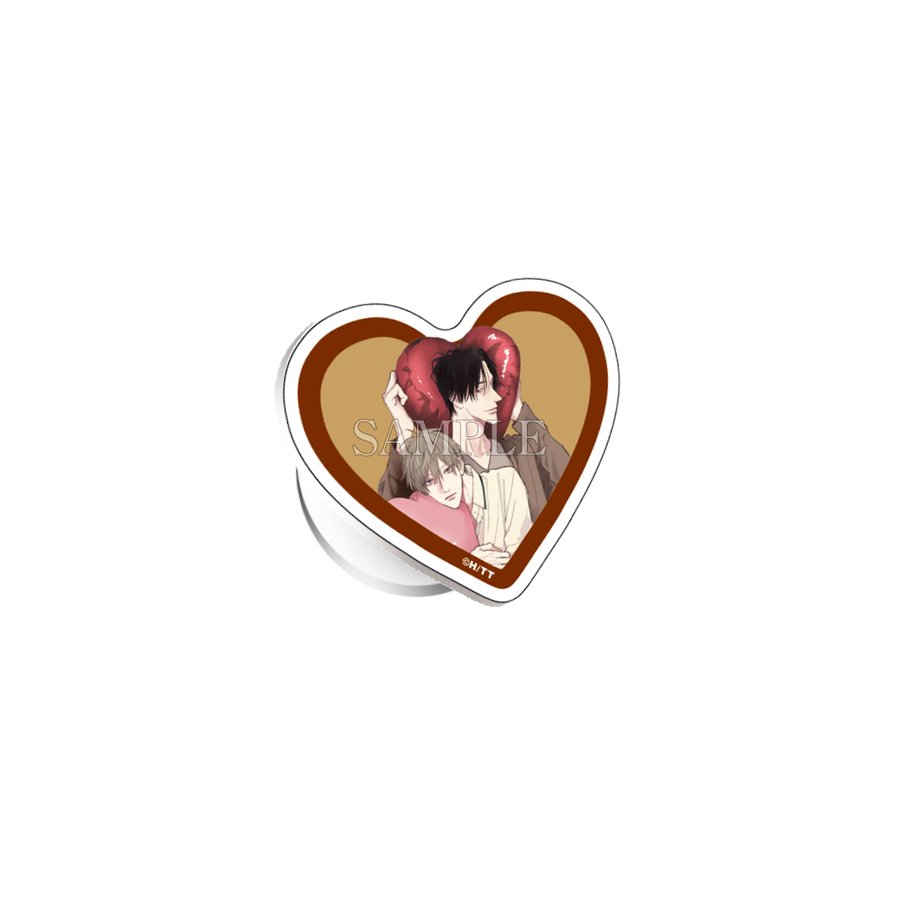 スマホグリップ／A：茶色