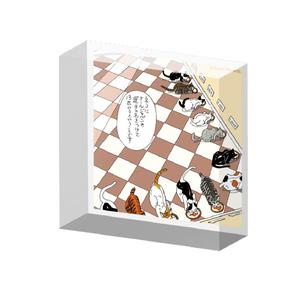 アクリルブロック／「16匹目のネコ」〈ハートカクテル展〉