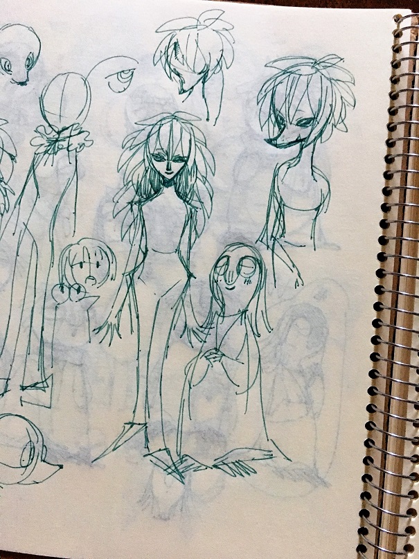 紀ノ目先生のキャラクターラフより その1