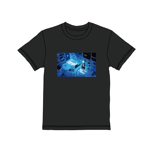 Tシャツ：A・黒／「星旅少年」