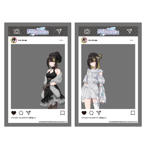 [申込期間：2025年9月30日迄]SNS風クリアカード2枚セット（コメティック・斑鳩ルカ）〈でらます×アイドルマスター シャイニーカラーズ〉