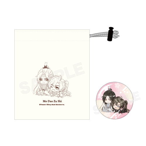 [申込期間：2025年5月11日迄]巾着＆缶バッジセット〈漫画「魔道祖師」～桜茶館～〉